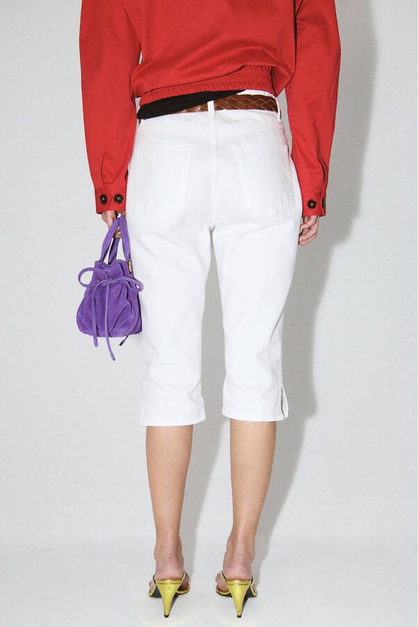 Mango straight regular waist capri wit - Foto 3