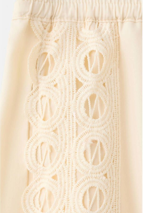 Mango straight regular waist casual broek beige - Foto 3