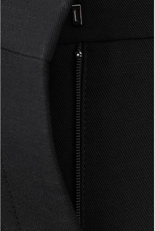 Mango straight regular waist pantalon zwart - Foto 2