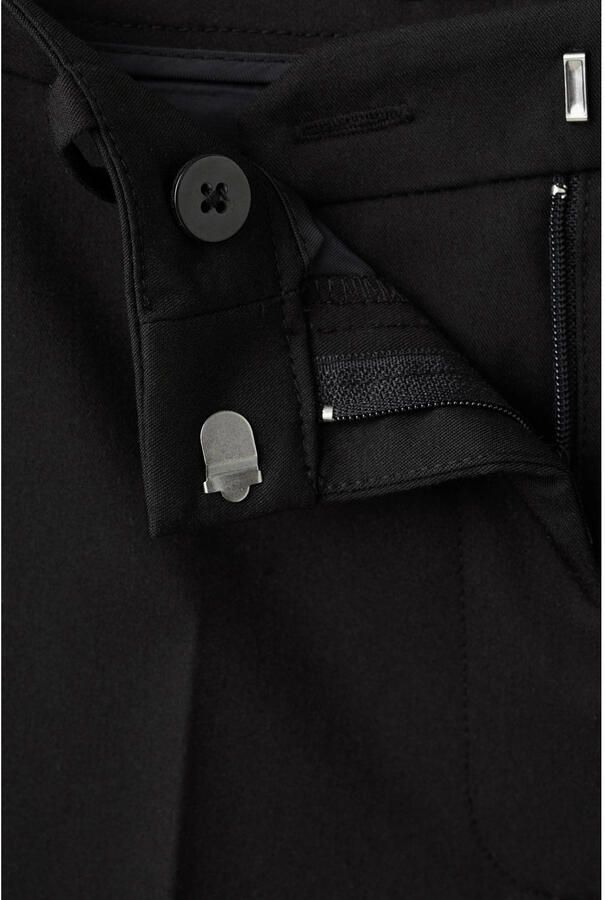 Mango straight regular waist pantalon zwart - Foto 3