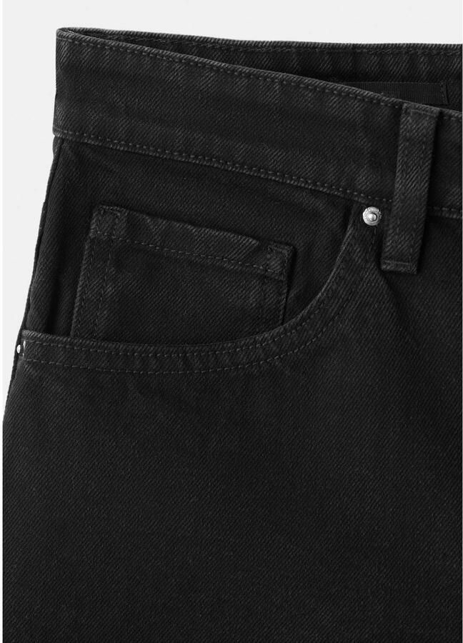 Mango straight regular waist short grey denim - Foto 2