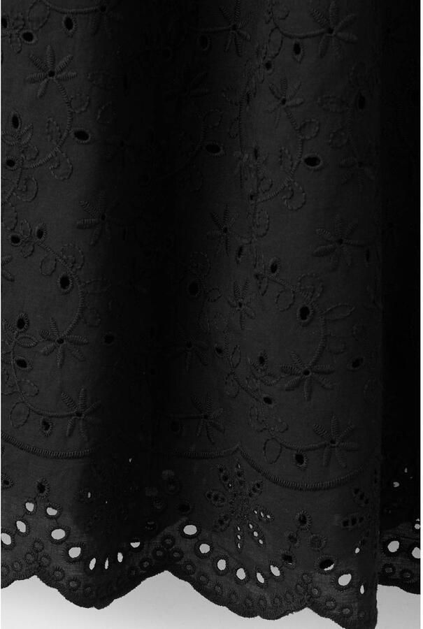 Mango strapless broderie maxi jurk zwart - Foto 3