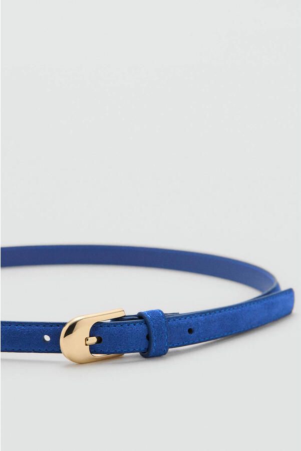 Mango suede riem blauw - Foto 2