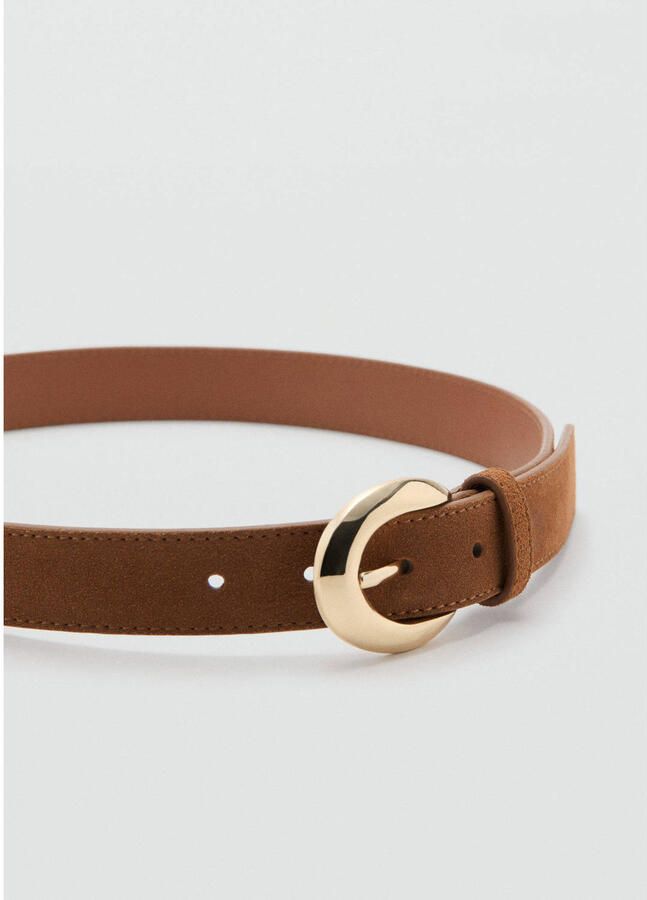 Mango suede riem bruin - Foto 2