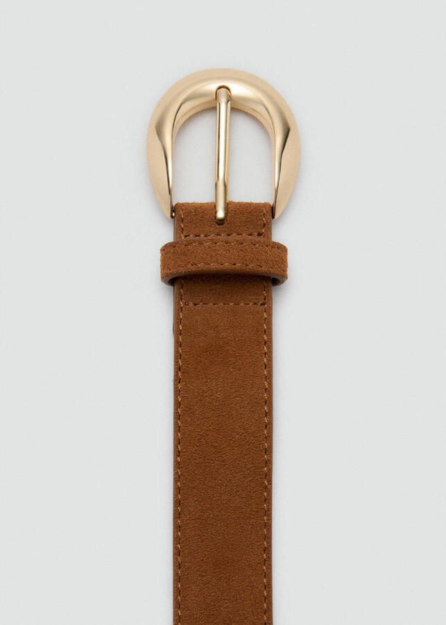 Mango suede riem bruin - Foto 3