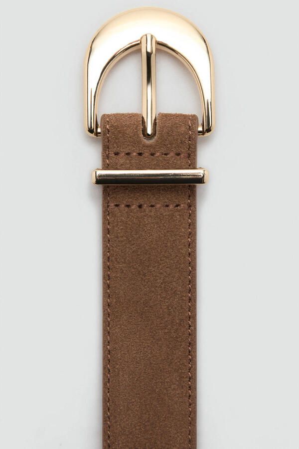 Mango suede riem bruin - Foto 3
