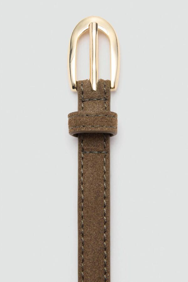 Mango suede riem bruin - Foto 3