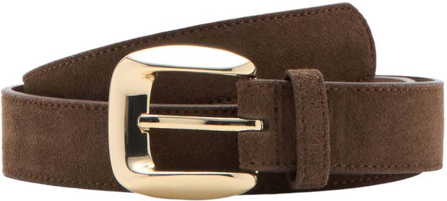 Mango suede riem bruin