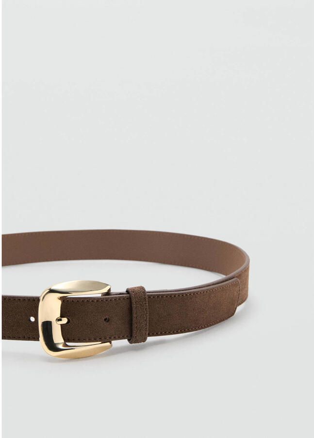 Mango suede riem bruin - Foto 2