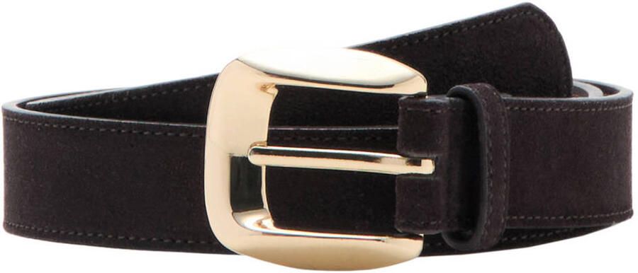 Mango suede riem donkerbruin