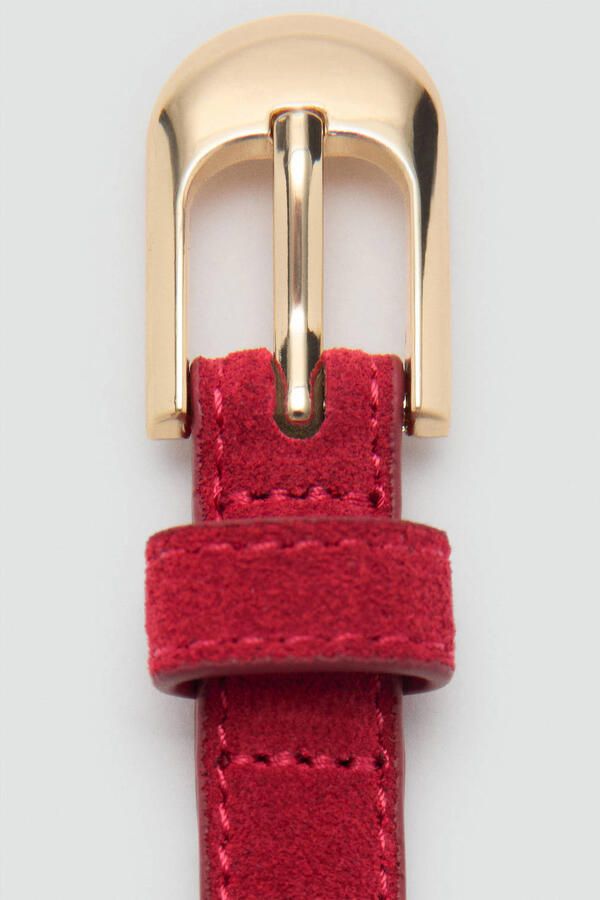 Mango suede riem rood - Foto 2