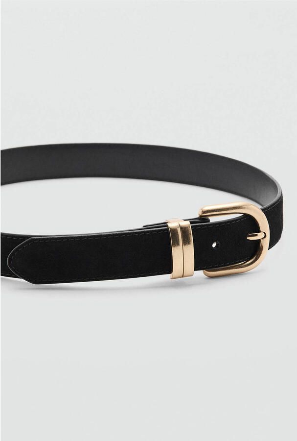 Mango suede riem zwart - Foto 2