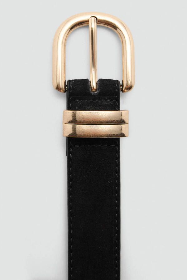 Mango suede riem zwart - Foto 3