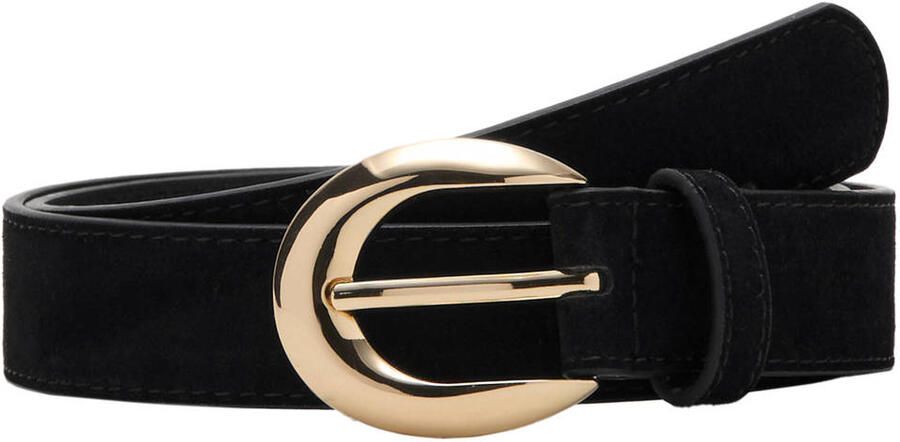 Mango suede riem zwart