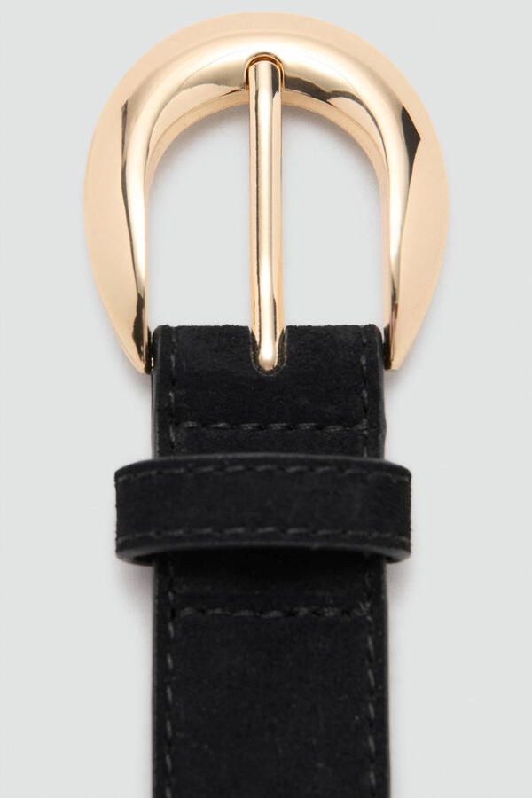 Mango suede riem zwart - Foto 2