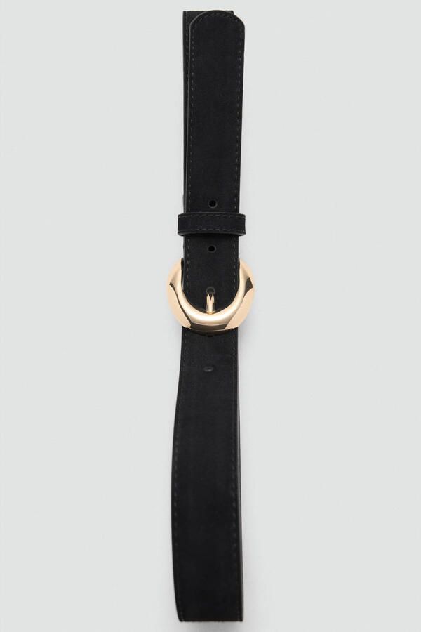 Mango suede riem zwart - Foto 3