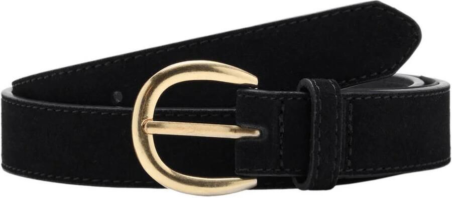 Mango suede riem zwart