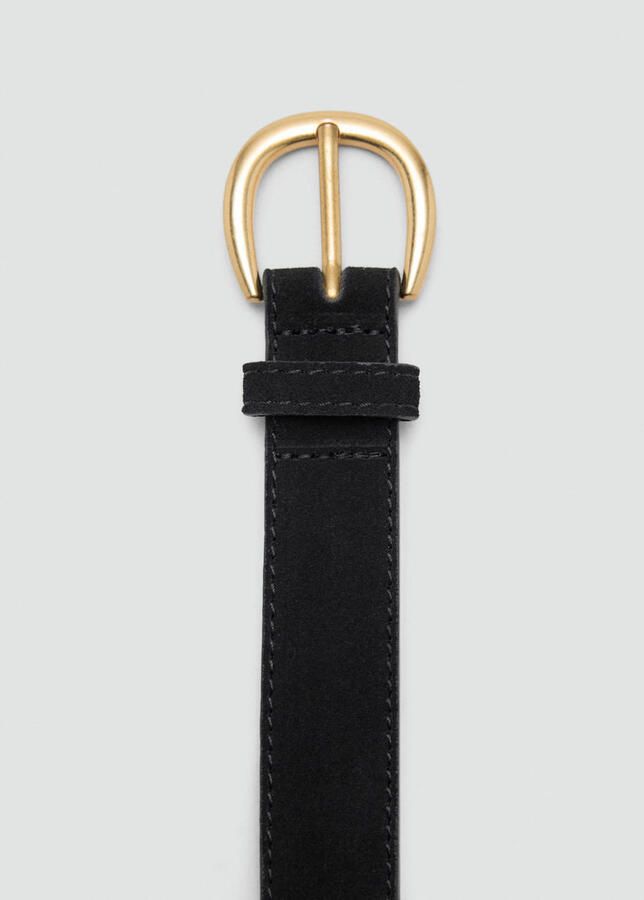 Mango suede riem zwart - Foto 2