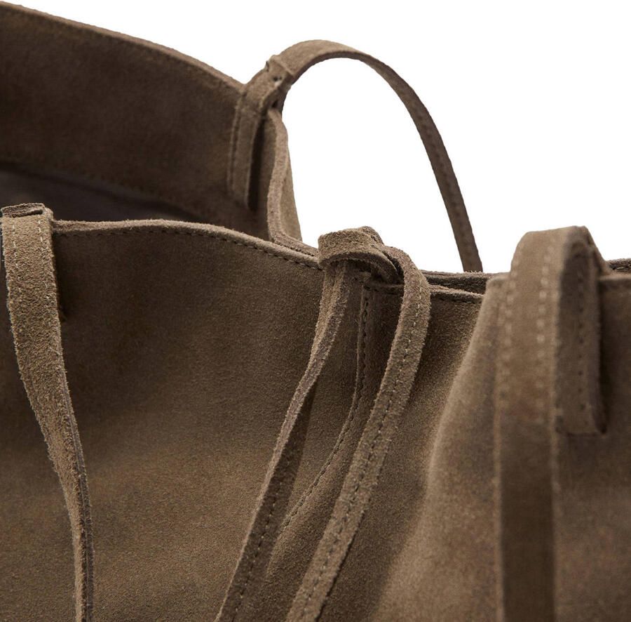 Mango suede shopper kaki - Foto 2