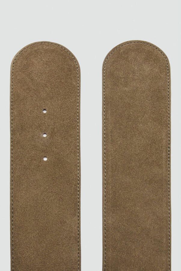 Mango suede tailleriem kaki - Foto 3
