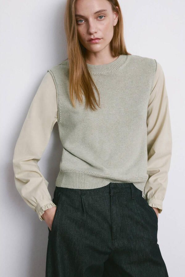 Mango sweater lichtgroen
