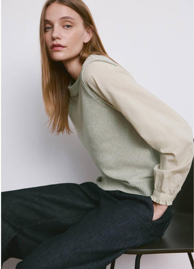 Mango sweater lichtgroen - Foto 2