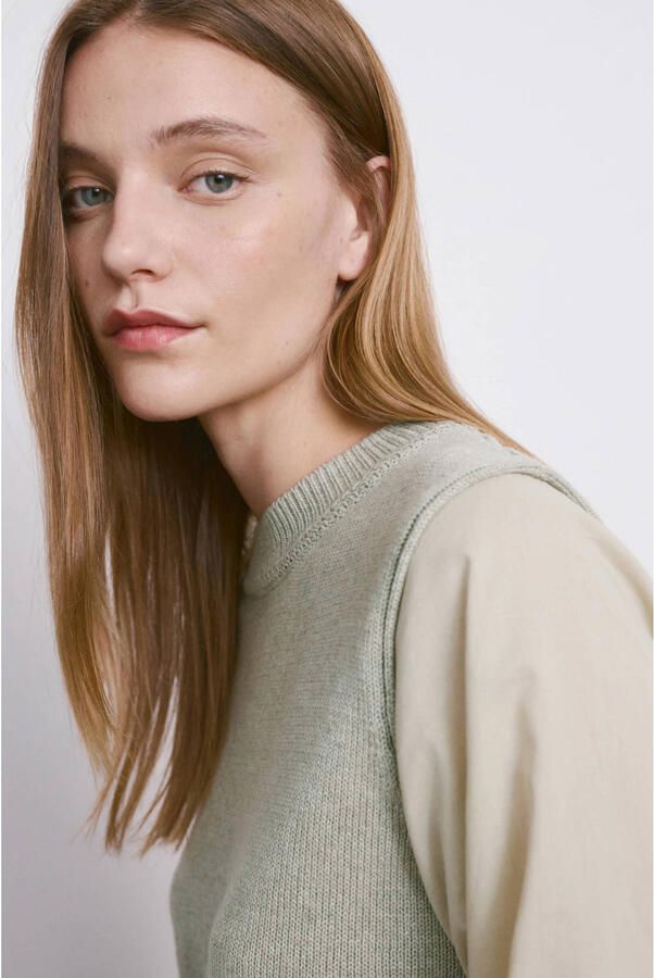 Mango sweater lichtgroen - Foto 3