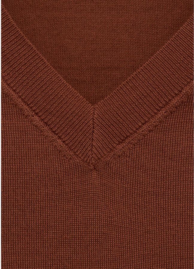 Mango sweater met wol roodbruin - Foto 3