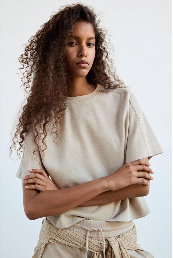 Mango T-shirt beige - Foto 3