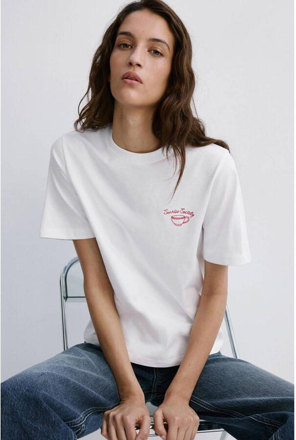 Mango T-shirt ecru