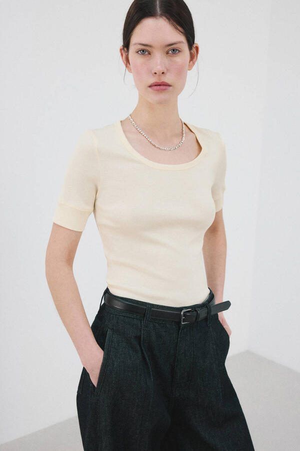 Mango T-shirt ecru
