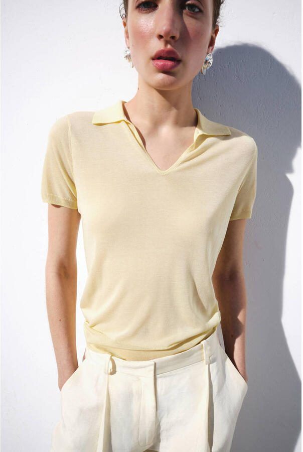 Mango T-shirt geel