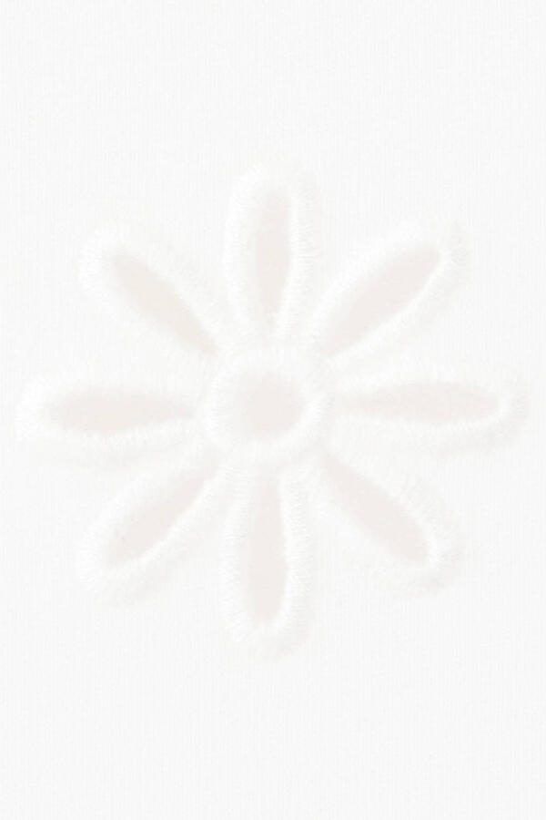 Mango T-shirt met bloem wit