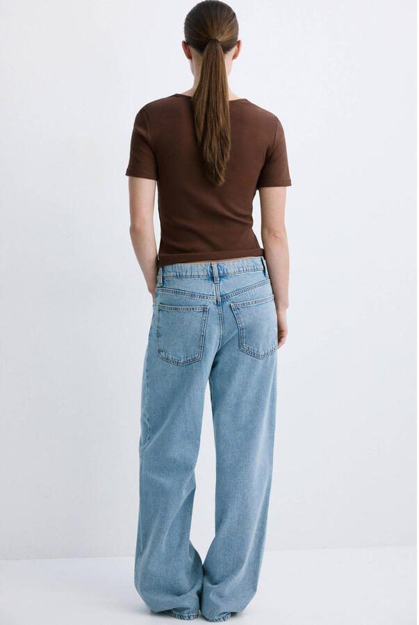 Mango T-shirt met kant bruin - Foto 2