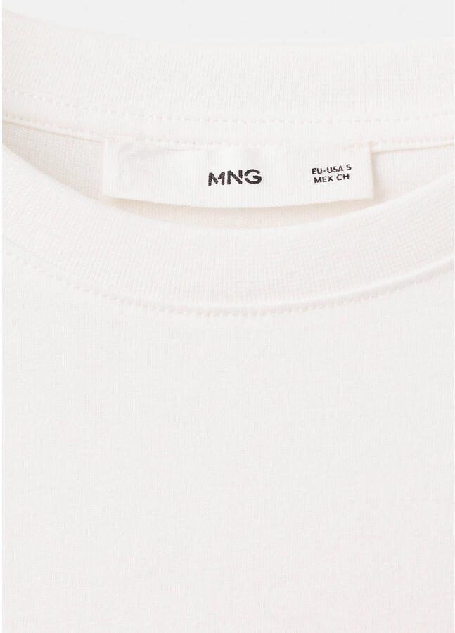 Mango T-shirt met print ecru - Foto 2