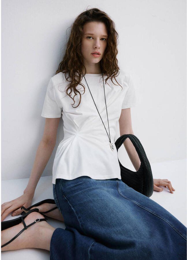 Mango T-shirt wit - Foto 2