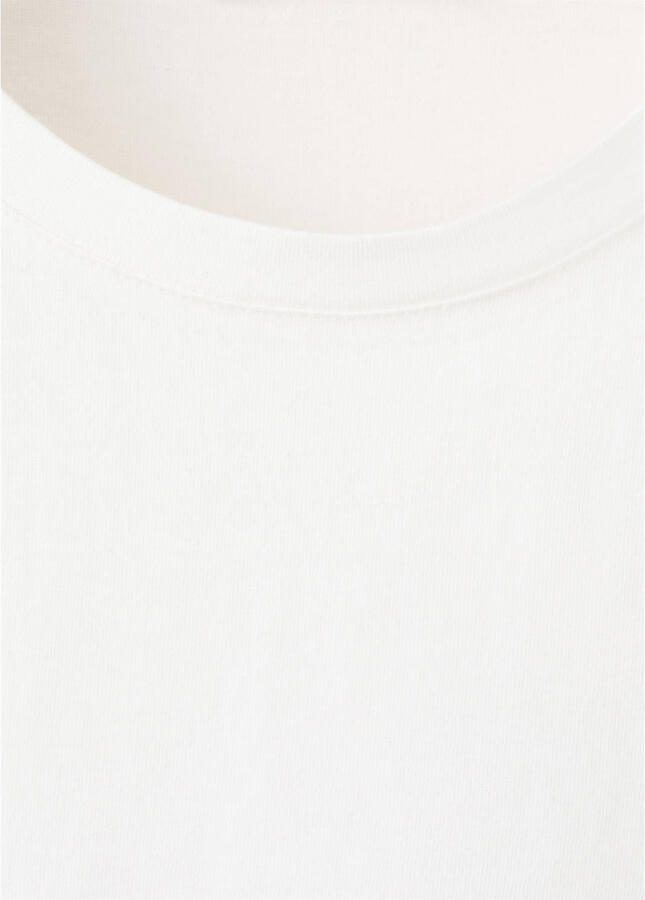 Mango T-shirt met kant wit - Foto 3