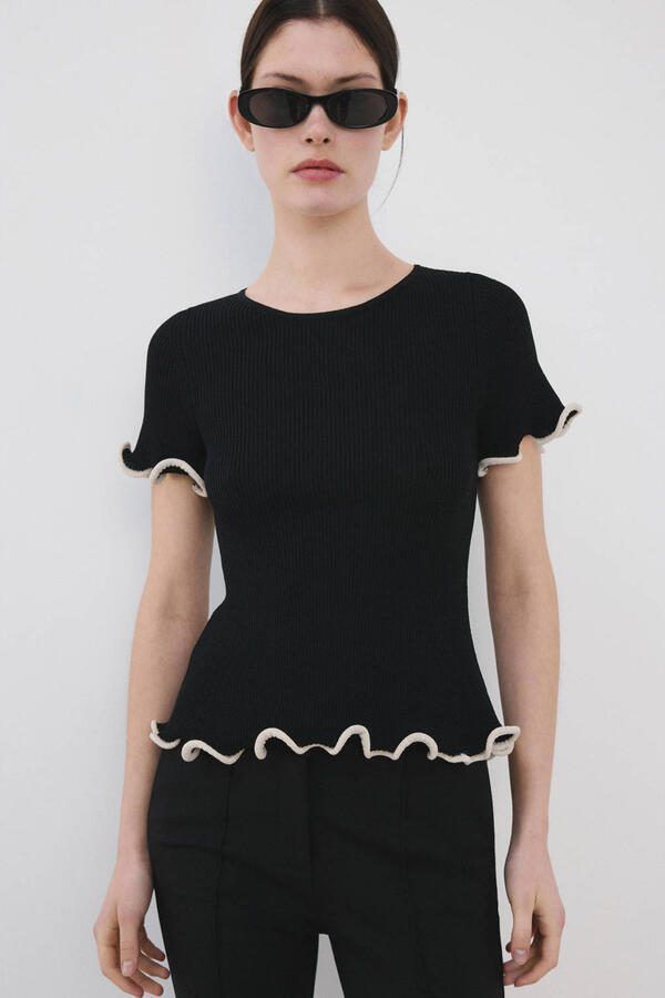 Mango T-shirt zwart