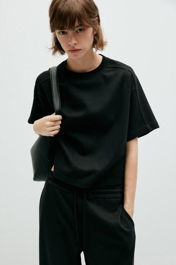 Mango T-shirt zwart