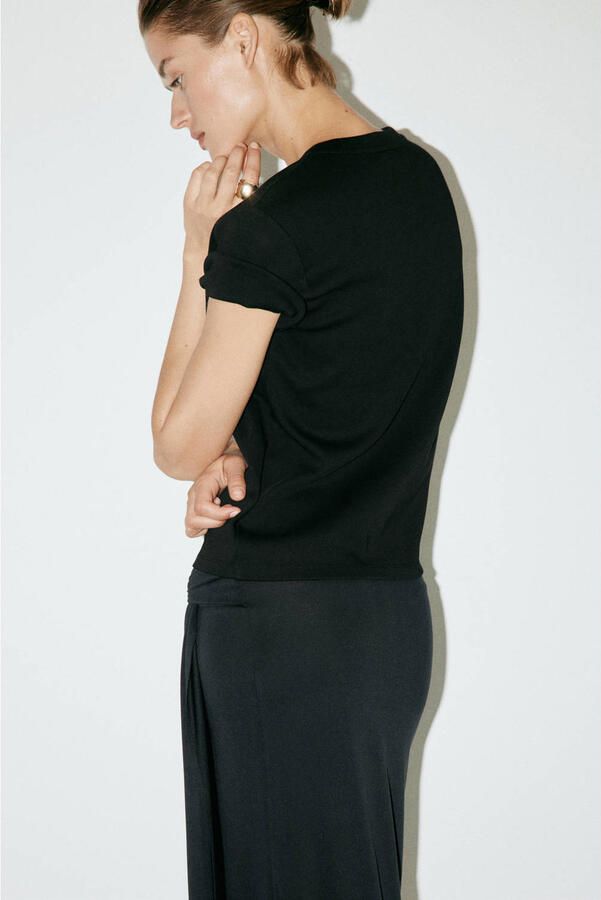 Mango T-shirt zwart - Foto 3