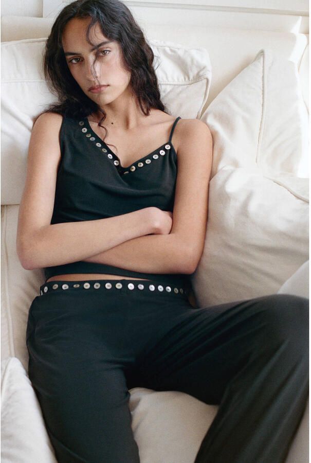 Mango top antraciet