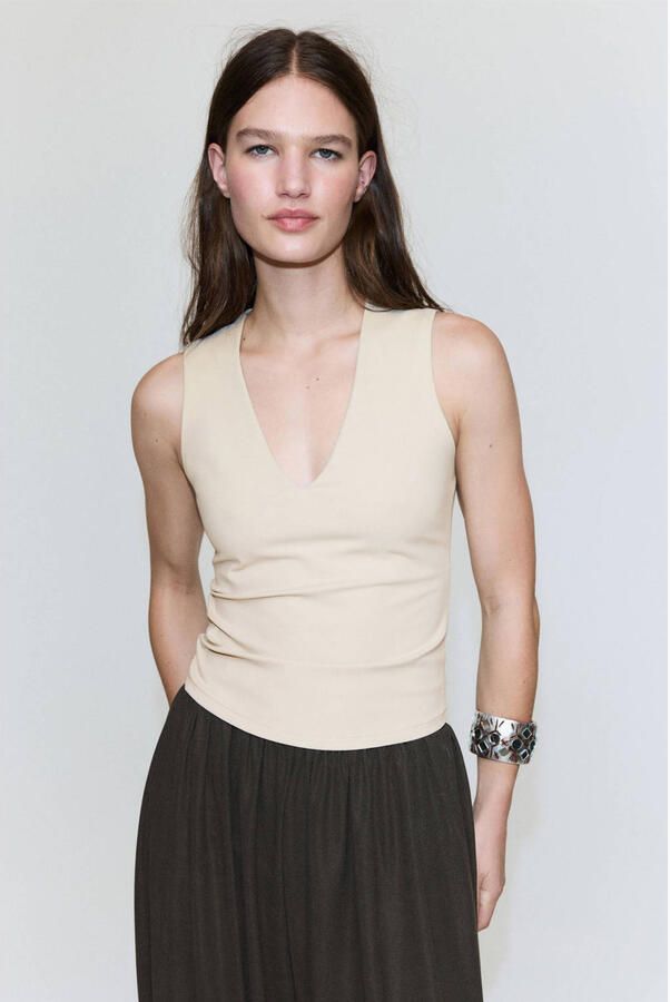 Mango top beige