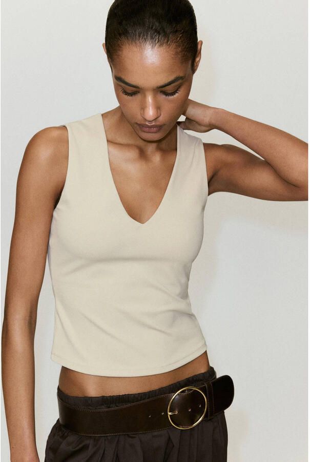Mango top beige