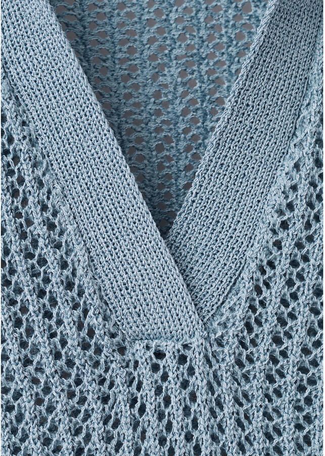 Mango top blauw gebreid - Foto 2