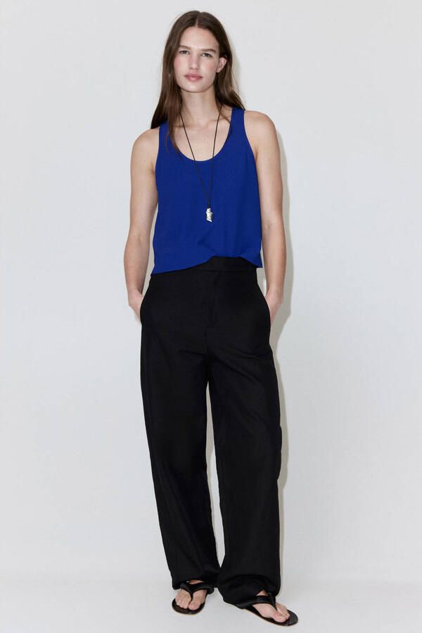 Mango top blauw - Foto 2