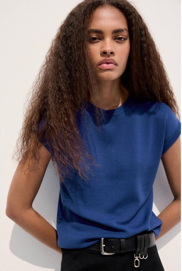 Mango top blauw - Foto 3