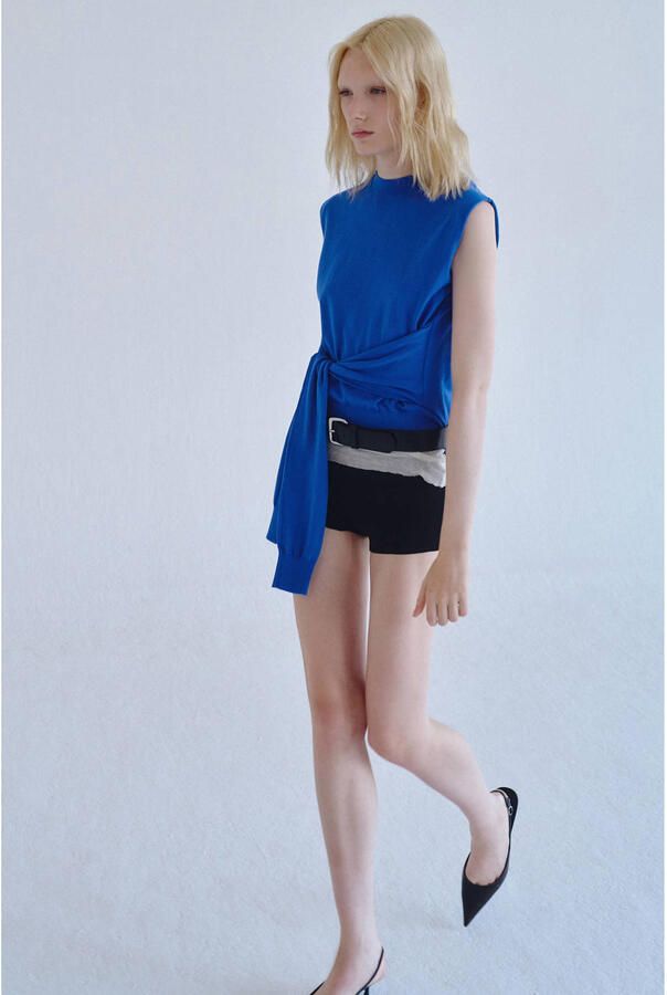 Mango top blauw - Foto 3