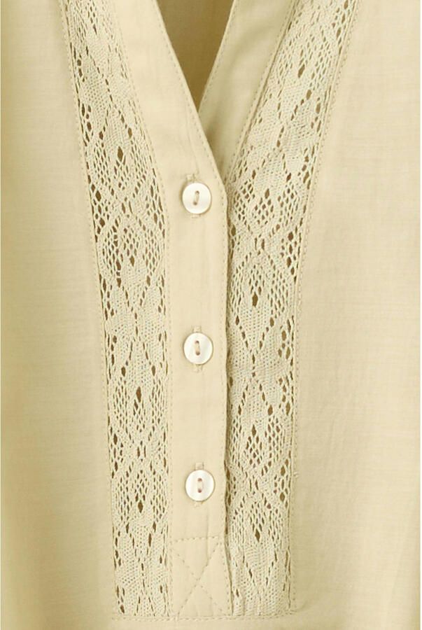 Mango top broderie lichtgroen - Foto 3