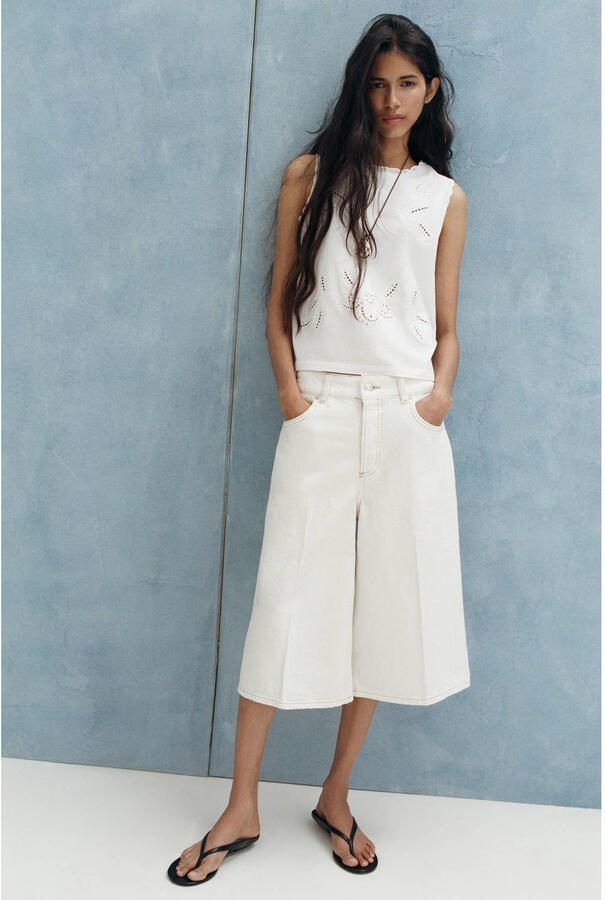 Mango top broderie wit - Foto 2