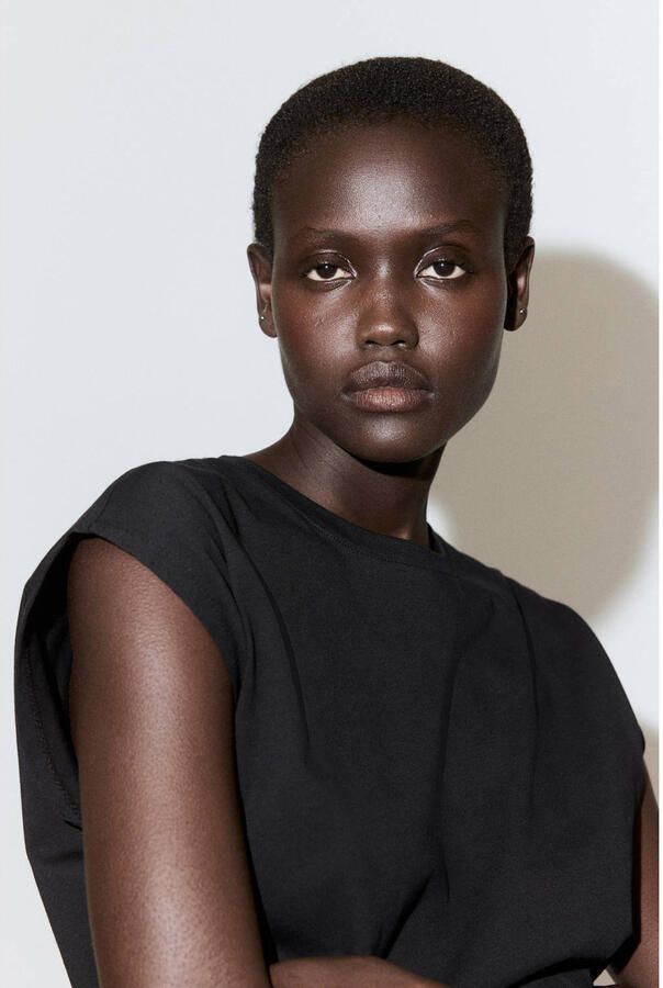 Mango top broderie zwart - Foto 3